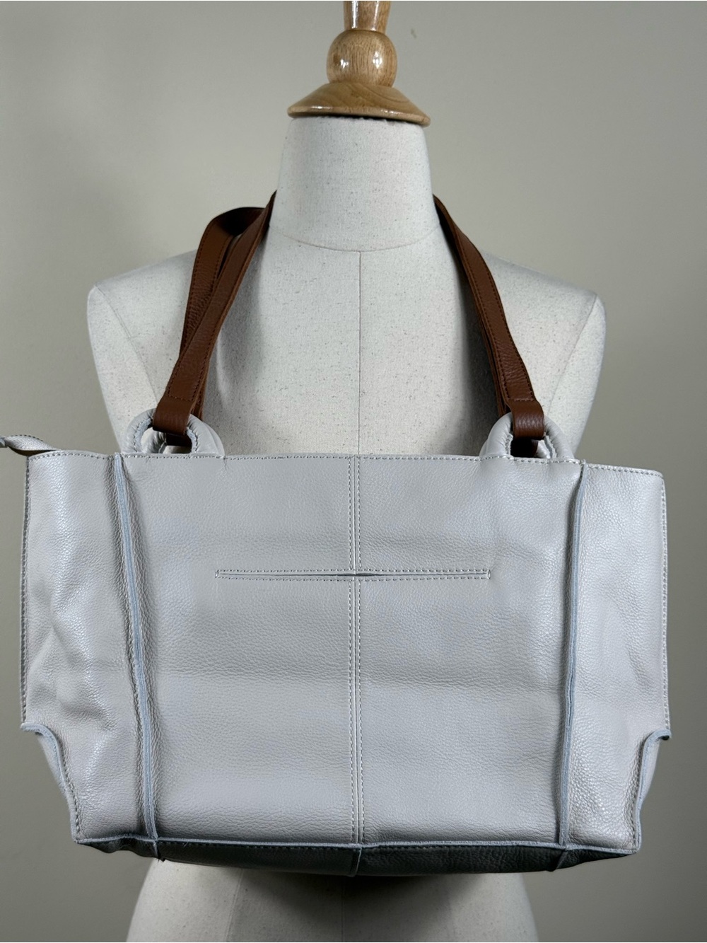 The Sak Los Feliz Large Tote Creamy Eggshell Leather New No Tags